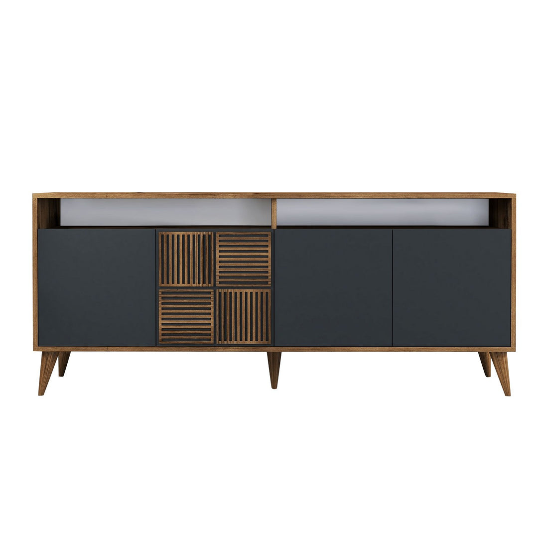 Konzolni stol Milan - Walnut, Anthracite-Vasdom.hr