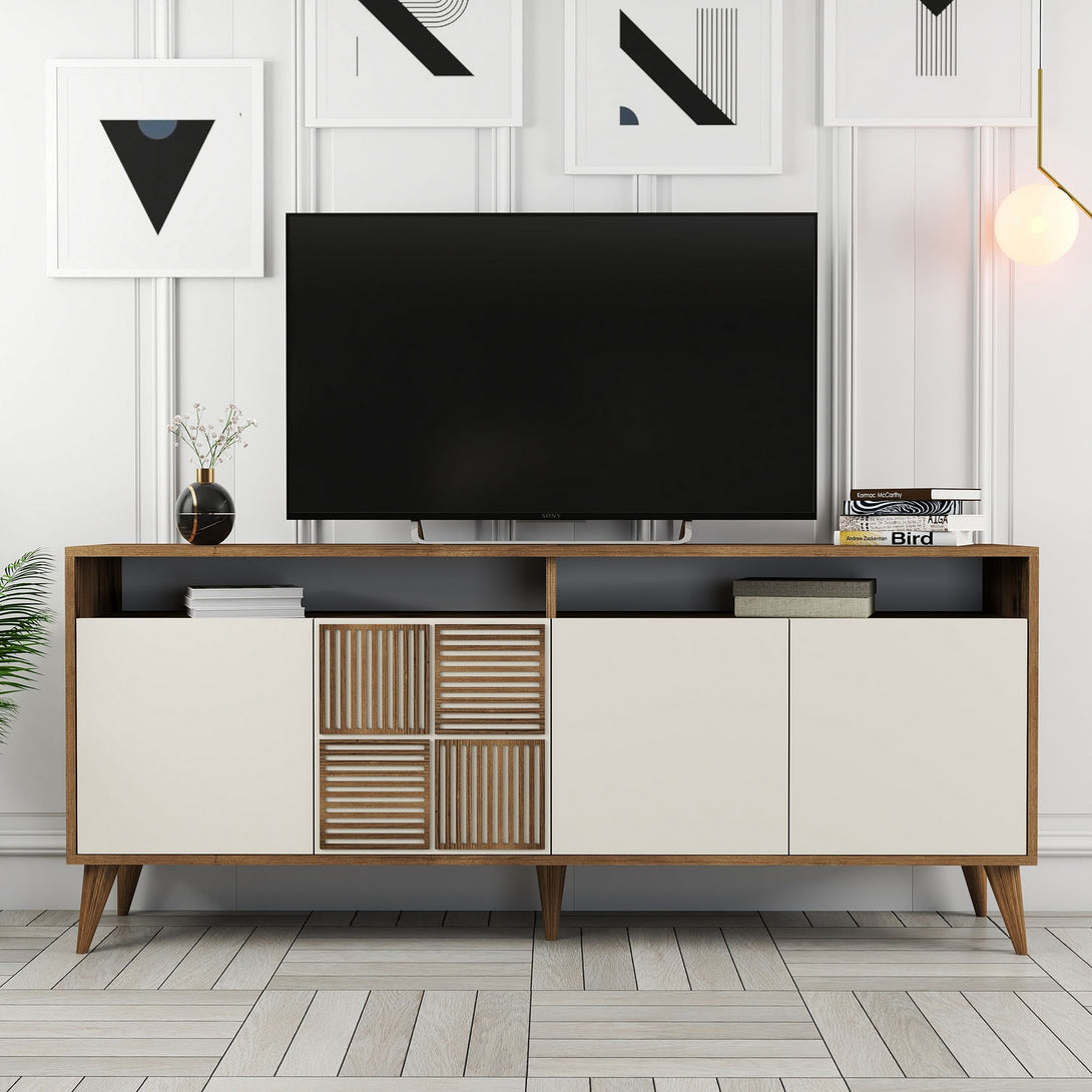 Konzolni stol Milan - Walnut, Cream-Vasdom.hr