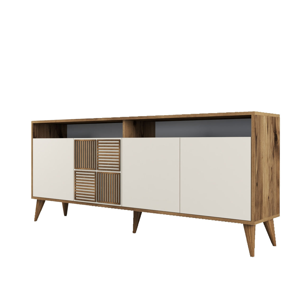 Konzolni stol Milan - Walnut, Cream-Vasdom.hr
