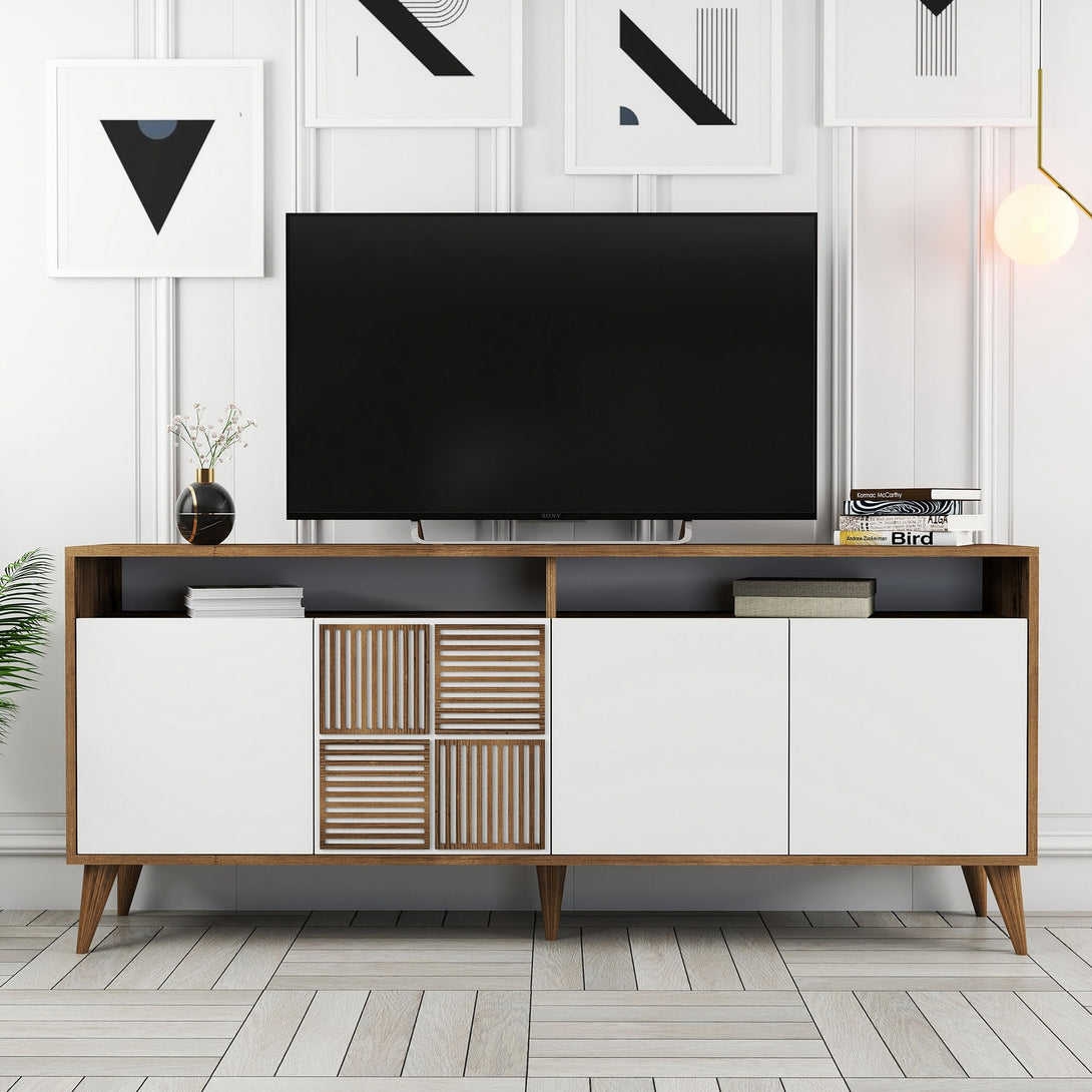 Konzolni stol Milan - Walnut, White-Vasdom.hr