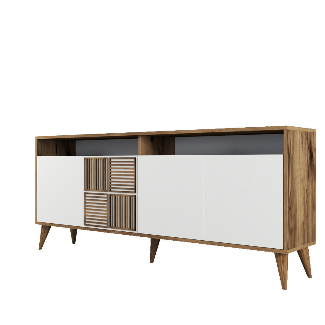 Konzolni stol Milan - Walnut, White-Vasdom.hr