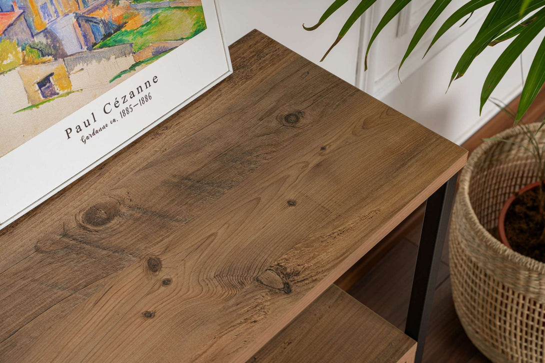 Konzolni stol Solace - Atlantic Pine, Black-Vasdom.hr