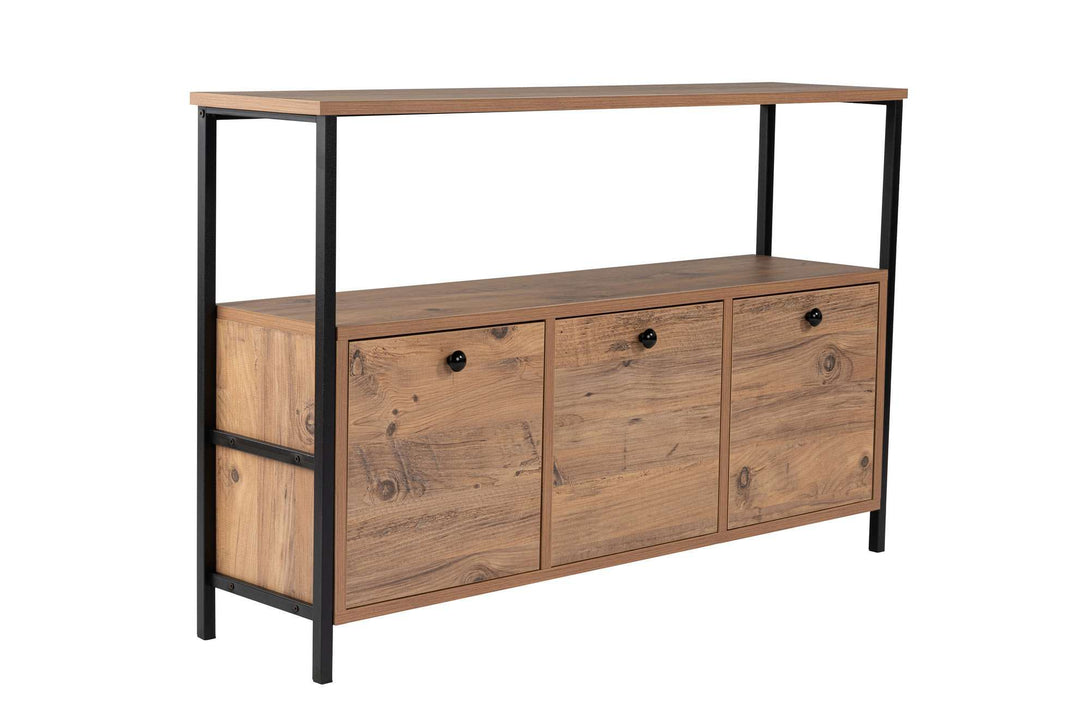 Konzolni stol Solace - Atlantic Pine, Black-Vasdom.hr