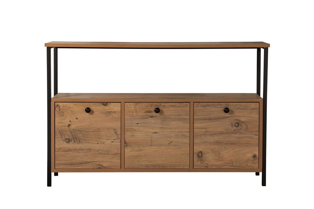 Konzolni stol Solace - Atlantic Pine, Black-Vasdom.hr