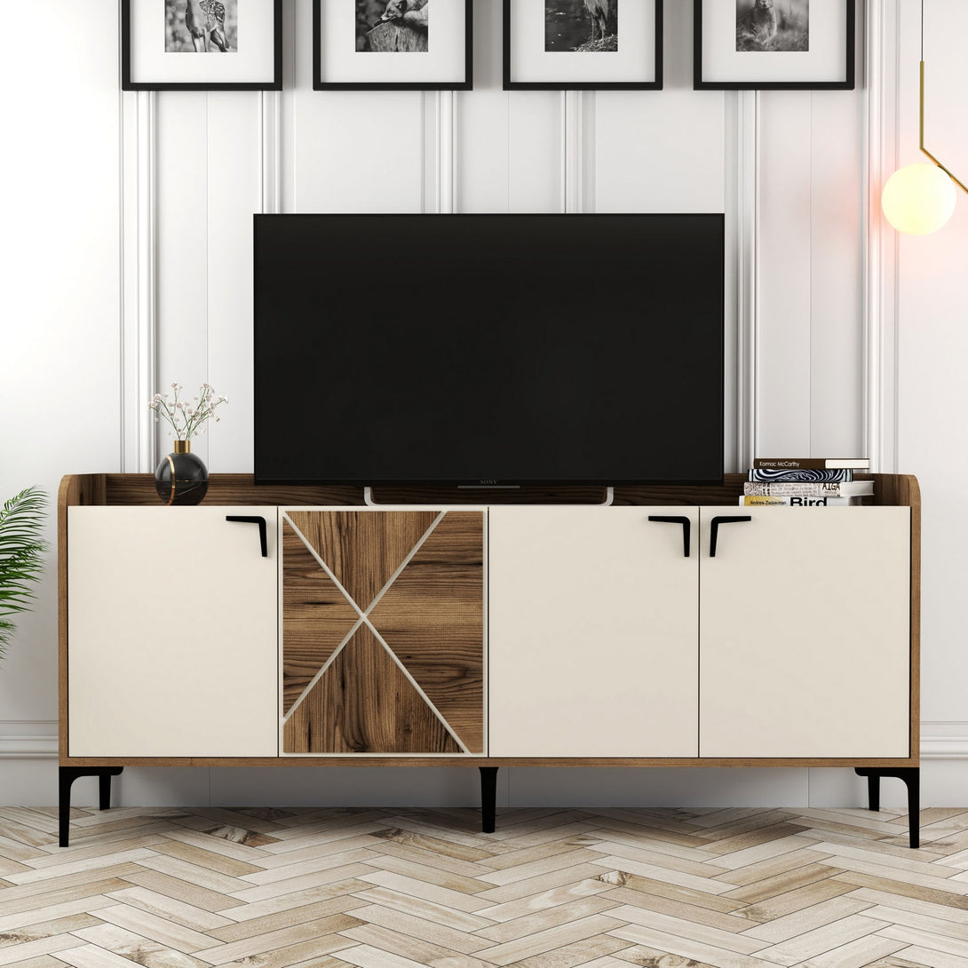 Konzolni stol Venedik - Walnut, Cream-Vasdom.hr
