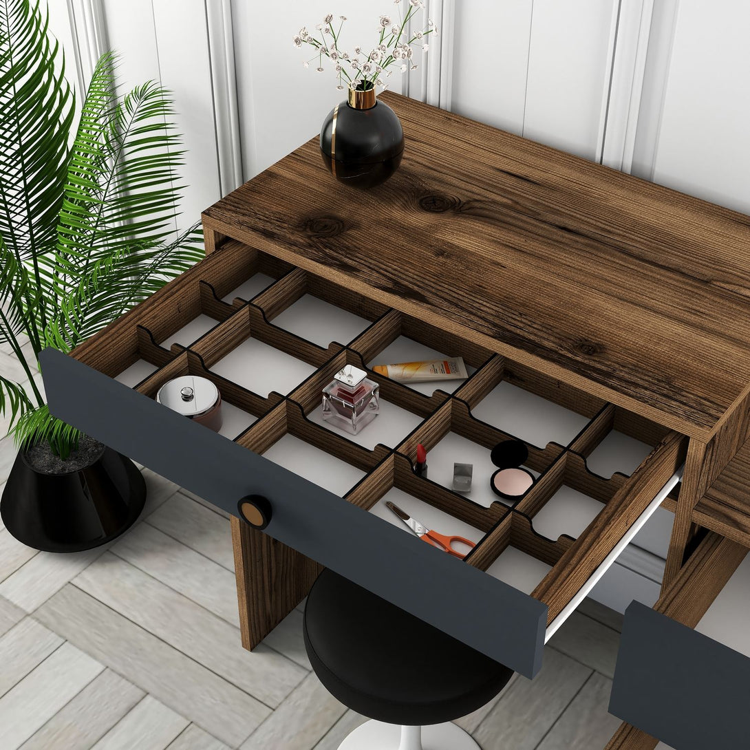 Kozmetički stolić Lizbon 543 - Walnut, Anthracite-Vasdom.hr