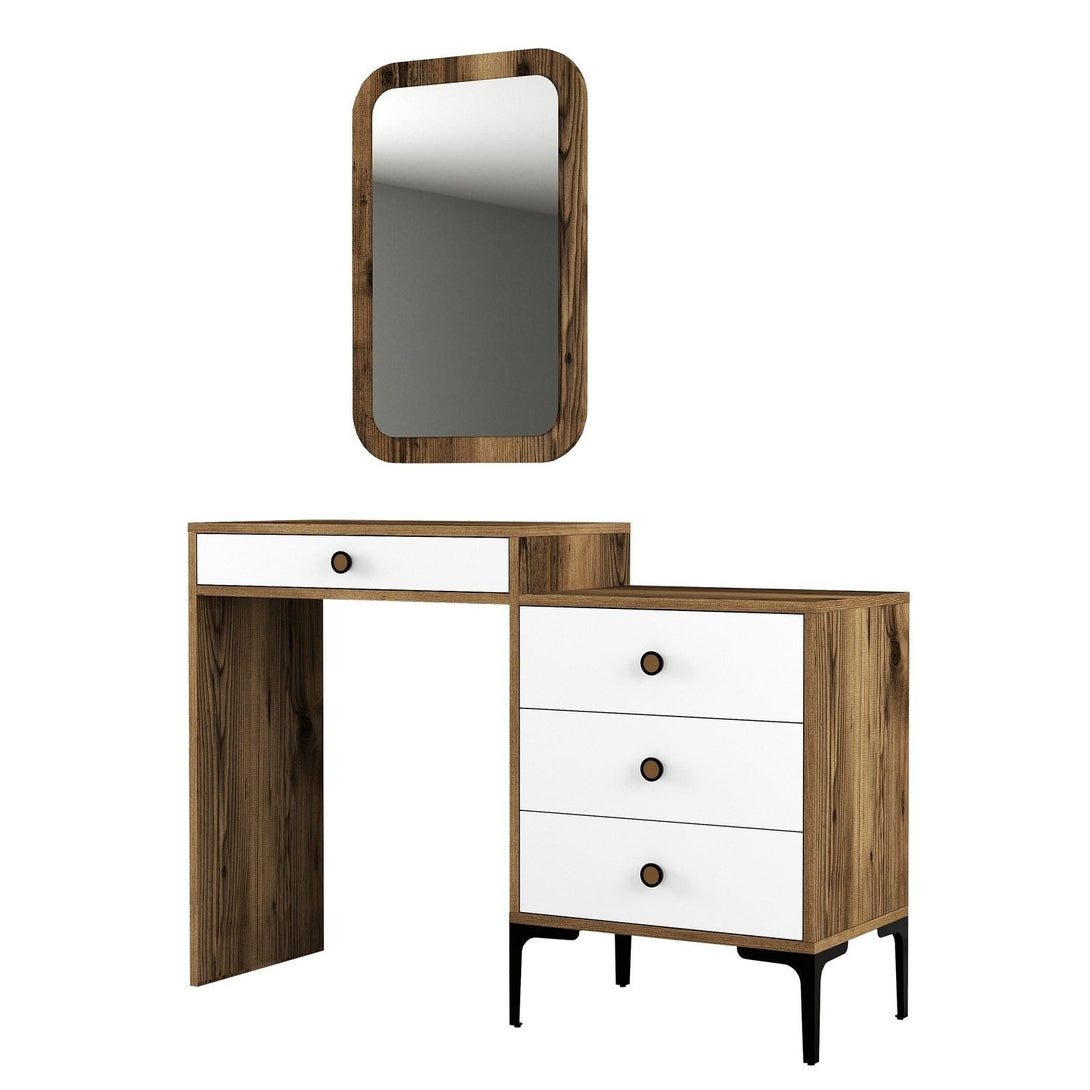 Kozmetički stolić Lizbon 544 - Walnut, White-Vasdom.hr