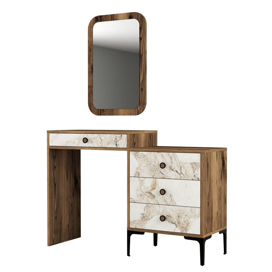 Kozmetički stolić Lizbon 545 - Walnut, White-Vasdom.hr