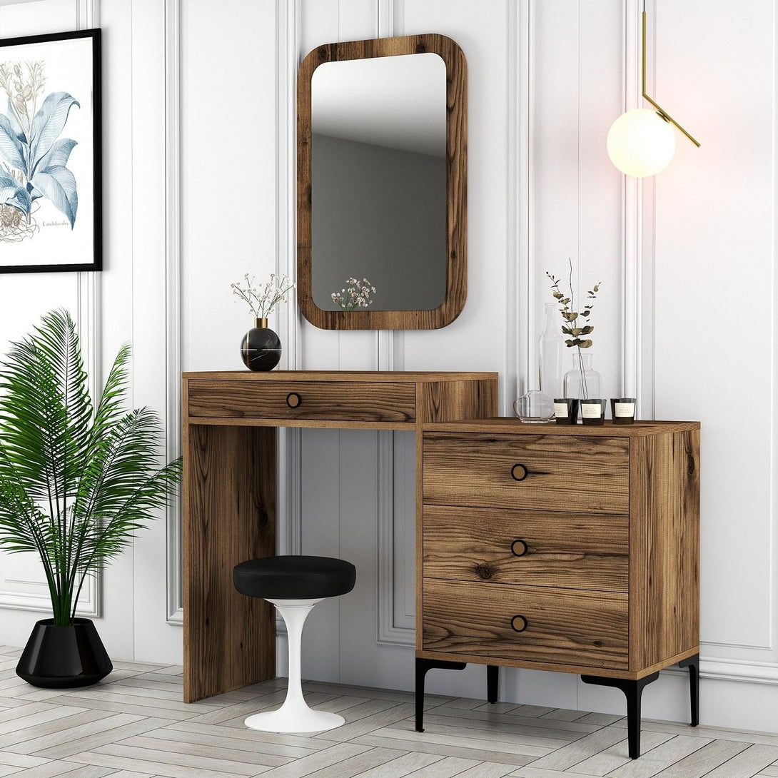 Kozmetički stolić Lizbon 546 - Walnut-Vasdom.hr