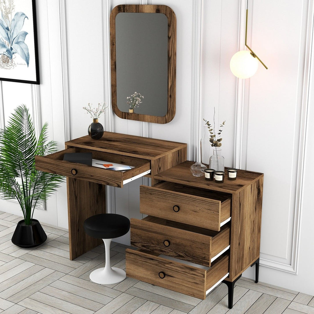 Kozmetički stolić Lizbon 546 - Walnut-Vasdom.hr