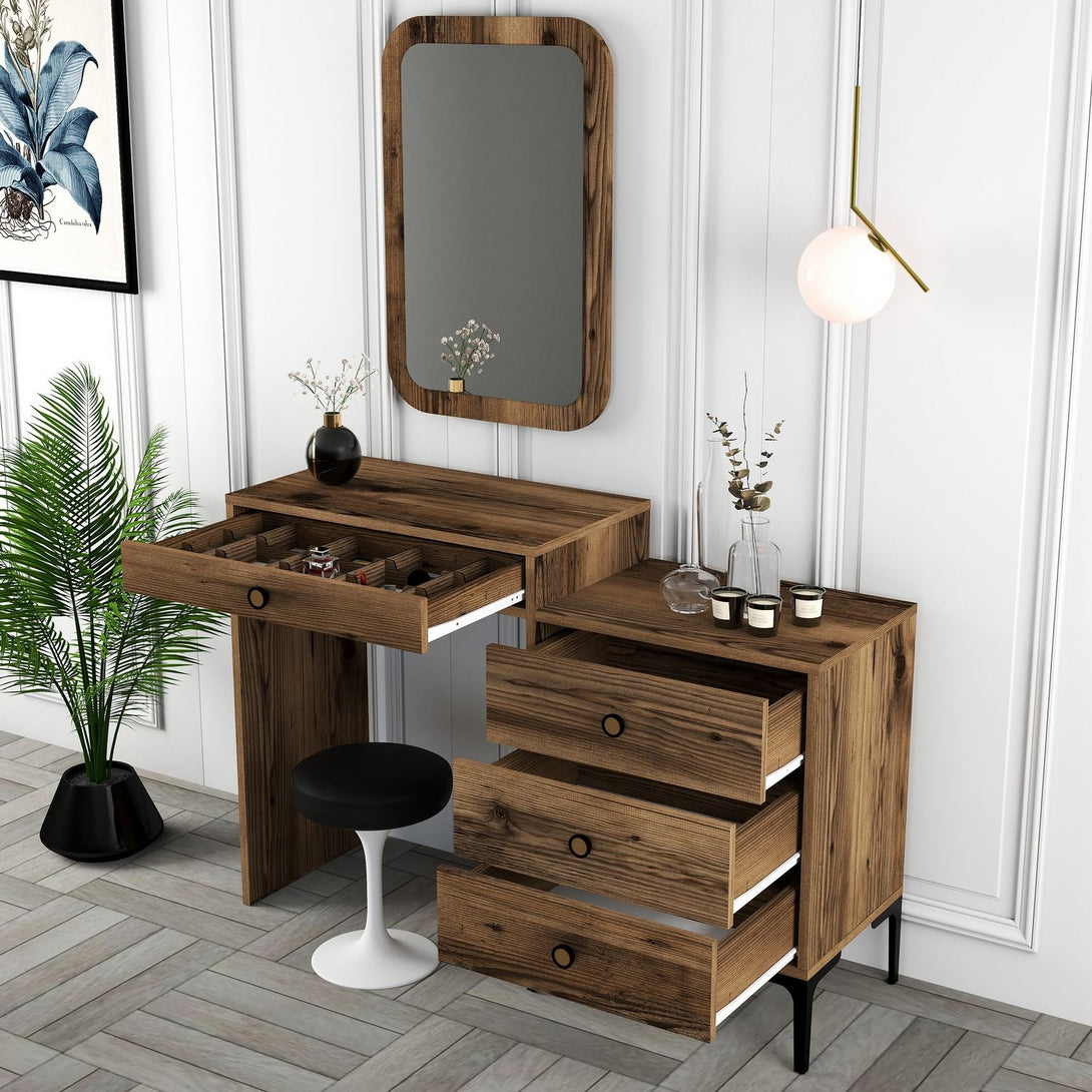 Kozmetički stolić Lizbon 546 - Walnut-Vasdom.hr