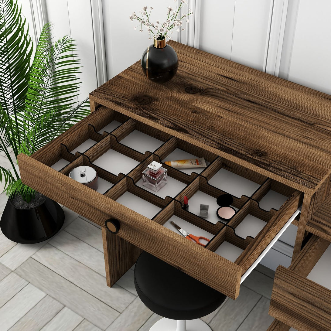 Kozmetički stolić Lizbon 546 - Walnut-Vasdom.hr