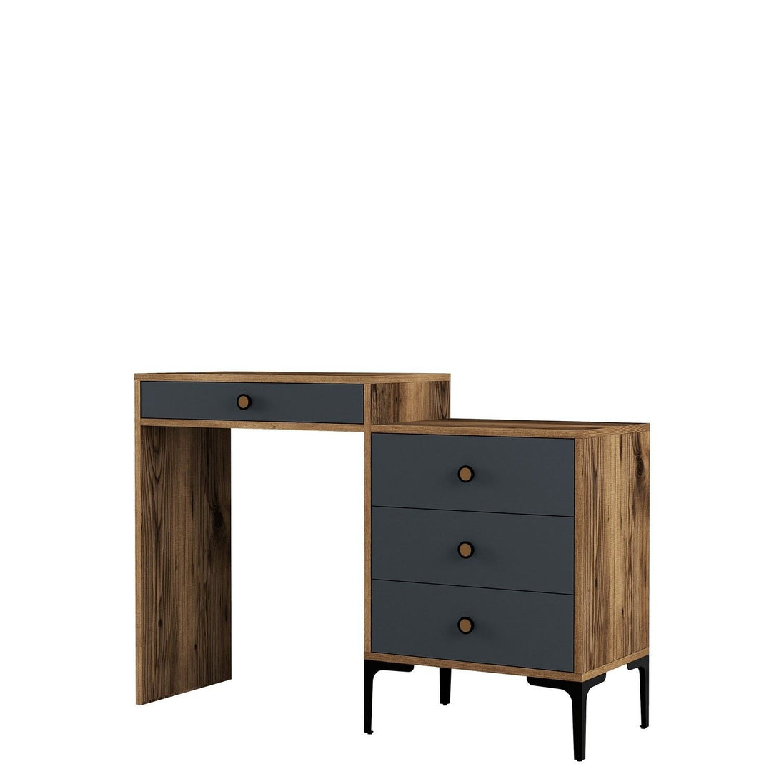 Kozmetički stolić Lizbon 550 - Walnut, Anthracite-Vasdom.hr