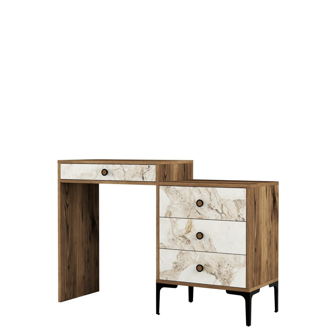 Kozmetički stolić Lizbon 552 - Walnut, White-Vasdom.hr