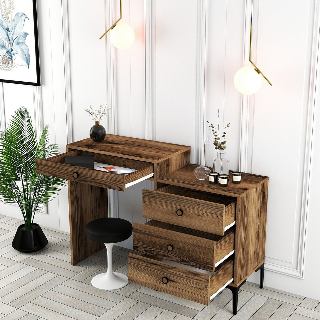 Kozmetički stolić Lizbon 553 - Walnut-Vasdom.hr