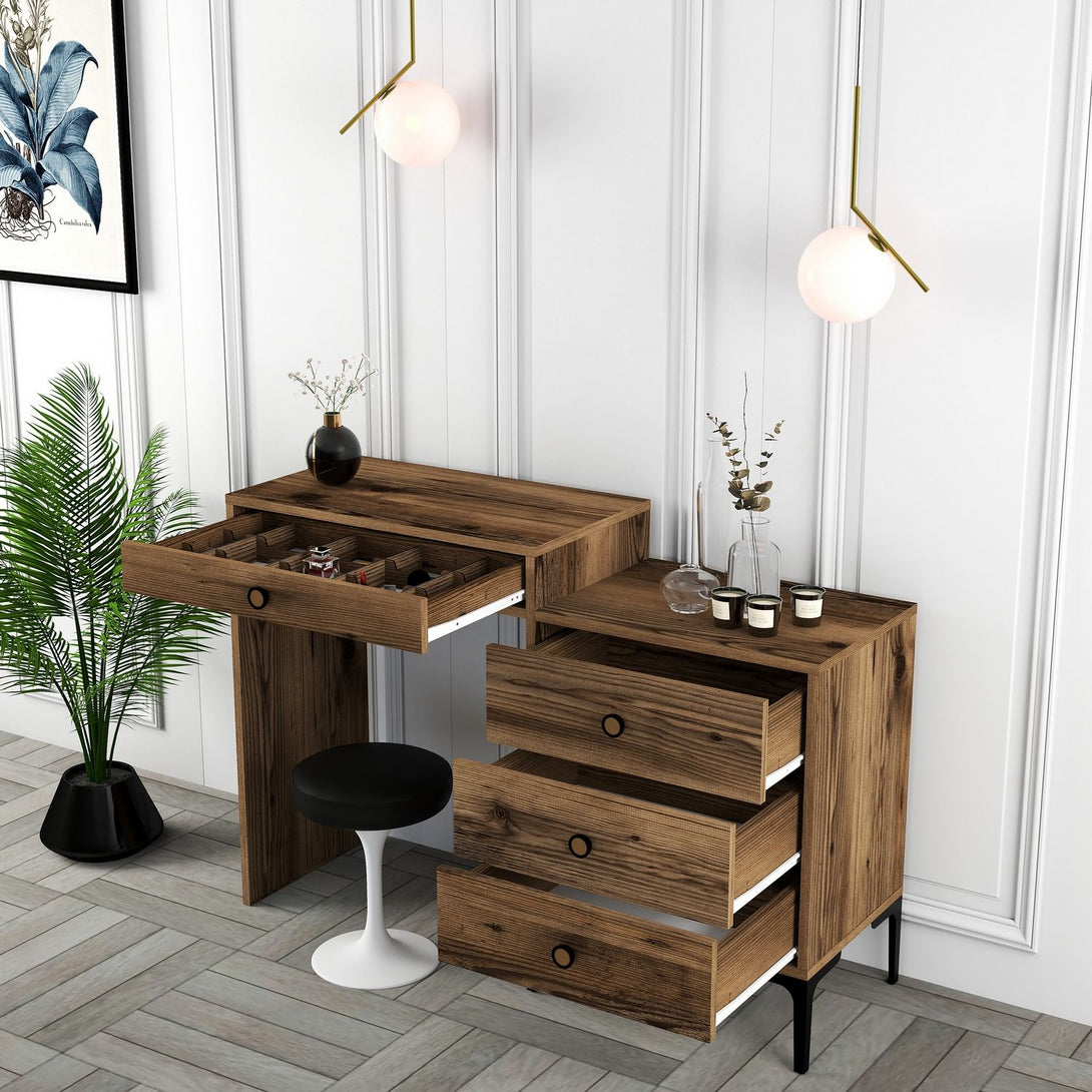 Kozmetički stolić Lizbon 553 - Walnut-Vasdom.hr