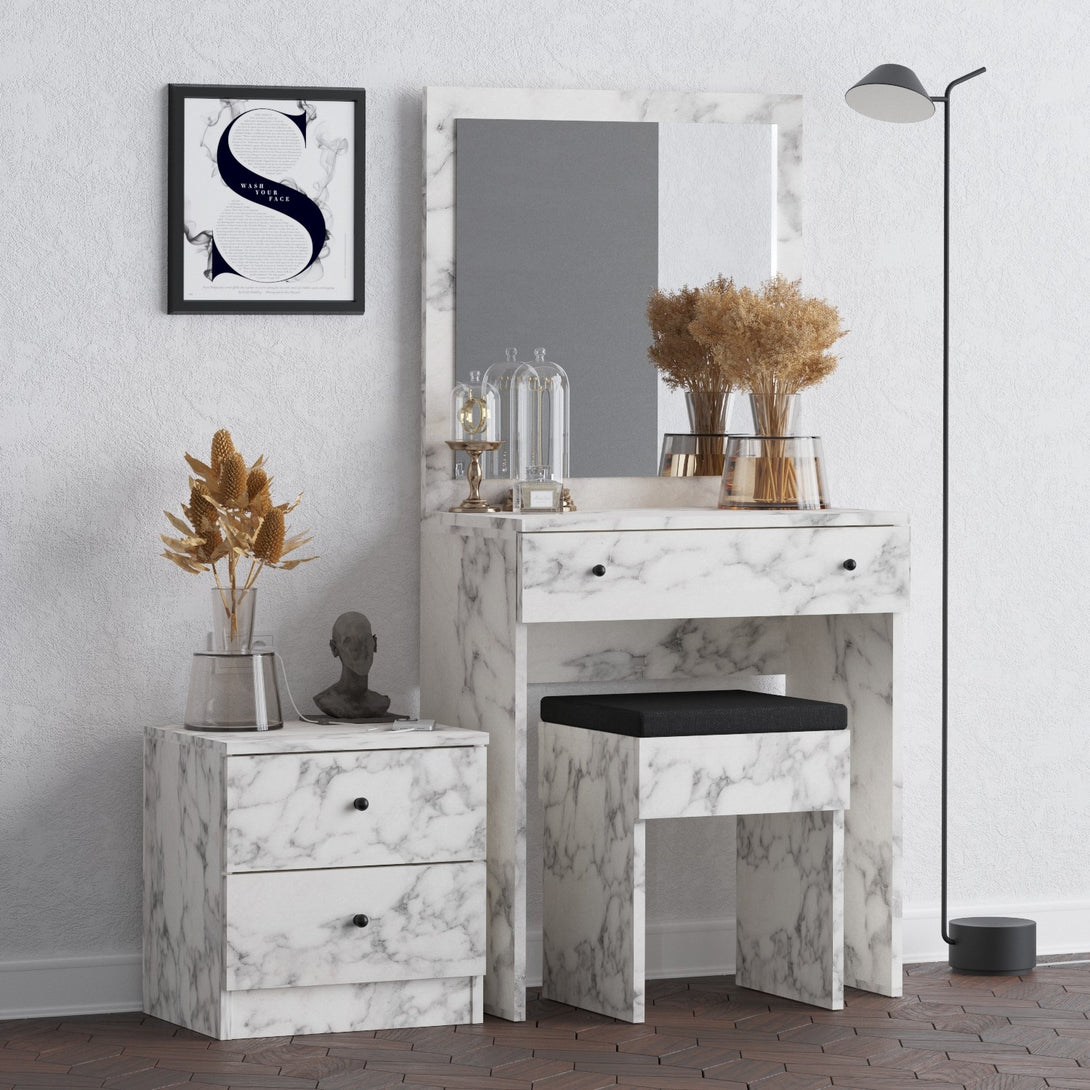 Kozmetički stolić Nice - Carrara Marble-Vasdom.hr