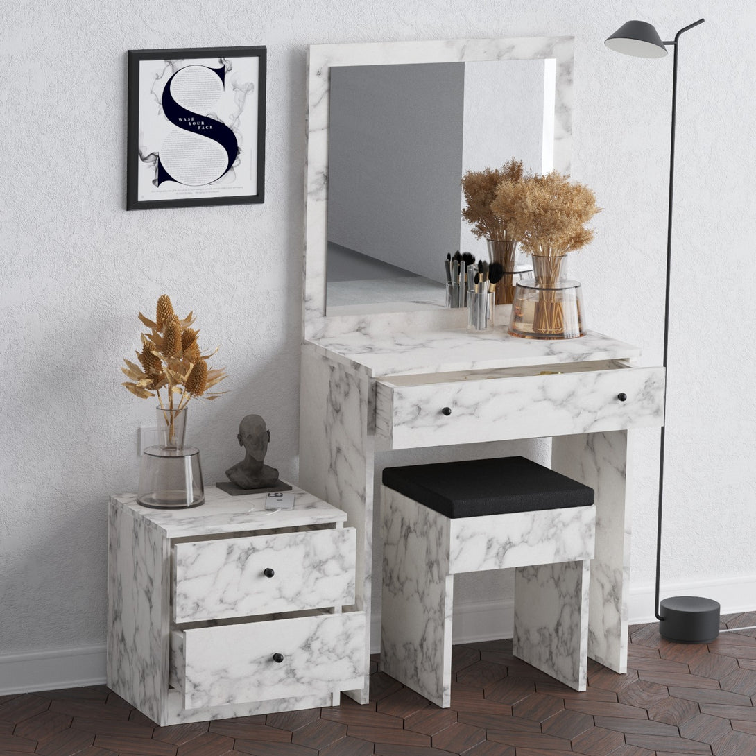 Kozmetički stolić Nice - Carrara Marble-Vasdom.hr