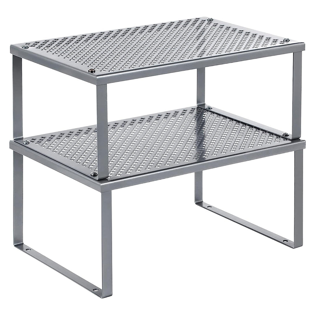 Kuhinjski stalak, organizator za začine, set od 2 komada 22,9 x 32,0 x 15,5 cm/21,8 x 32 x 13,7 cm, srebrni | SONGMICS-Vasdom.hr