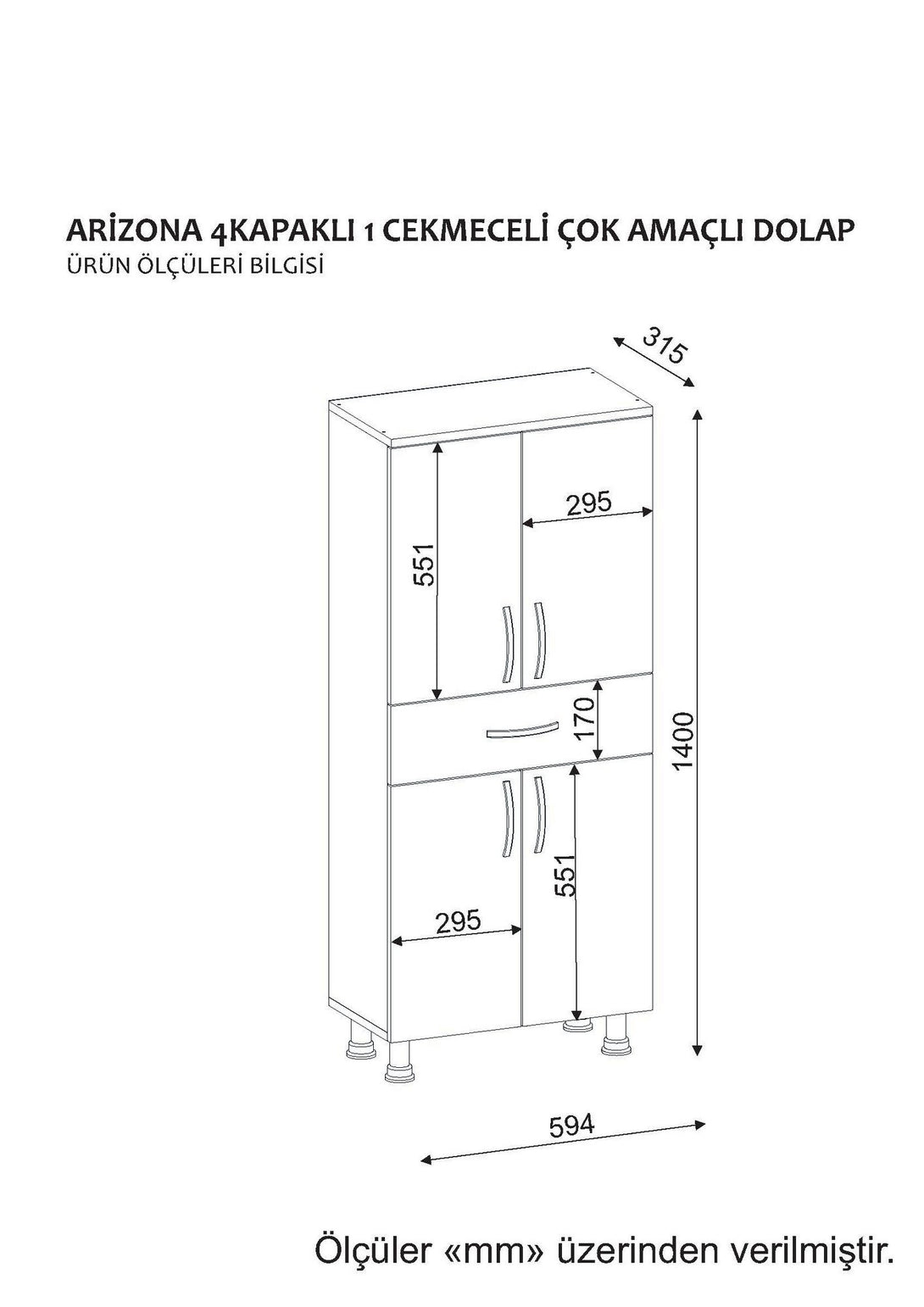 Kupaonski ormarić Arizona 4 Kapak - White-Vasdom.hr
