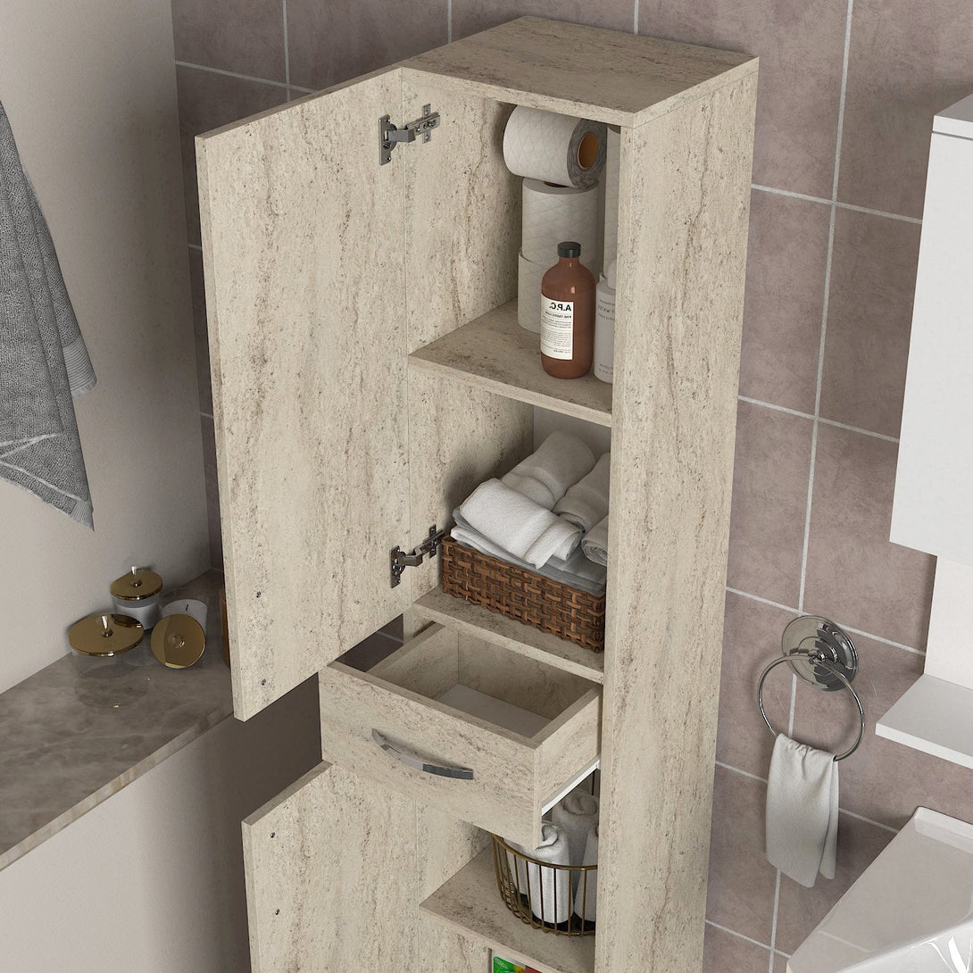 Kupaonski ormarić Selin 2 Doors 1 Drawer-Vasdom.hr