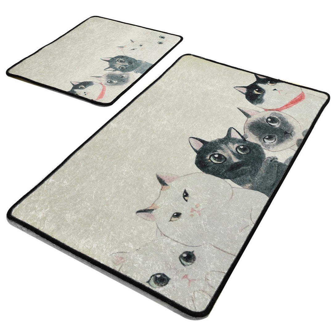 Kupaonski prostirač Postavi (2 kom) Angry Cats Djt-Vasdom.hr