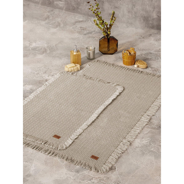 Kupaonski prostirač Postavi (2 kom) Bath Rug - Bež-Vasdom.hr