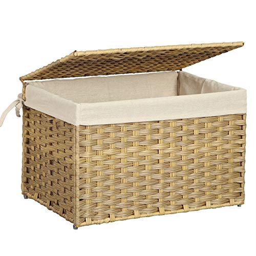 Kutija za pohranu u rattan stilu, 55,5 x 34 x 34 cm, prirodna boje | SONGMICS-Vasdom.hr