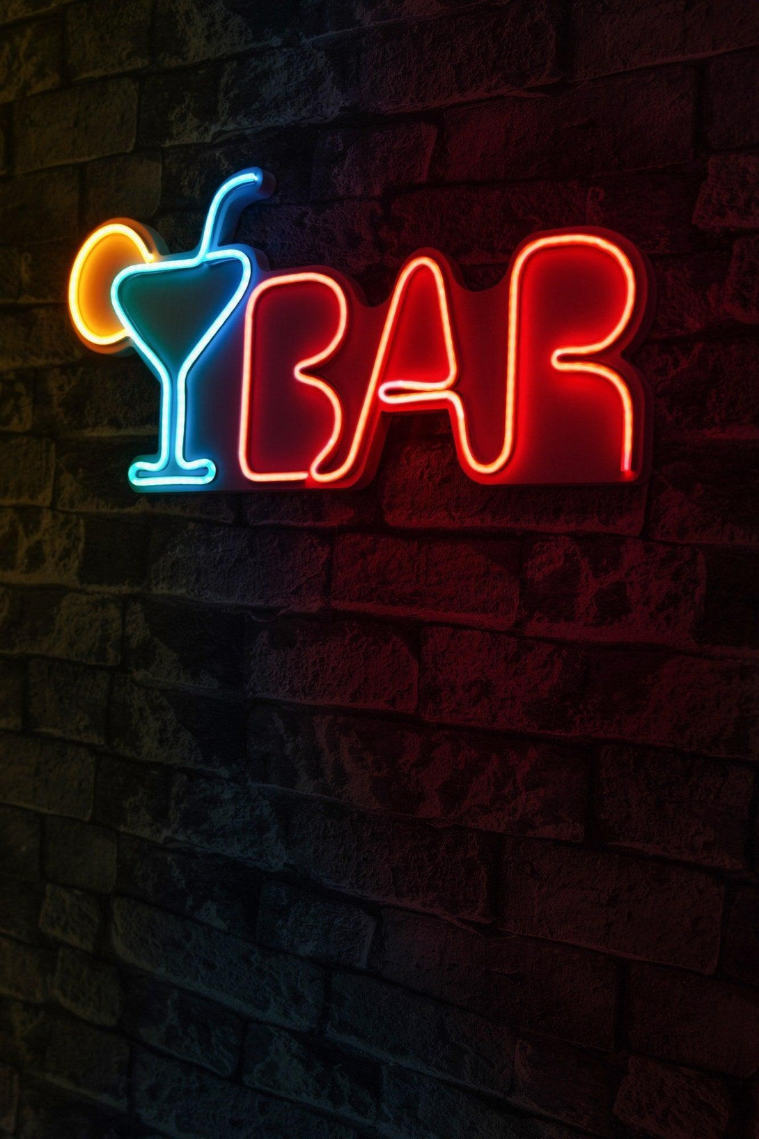 lastična zidna dekoracija s LED rasvjetom, Bar - Multicolor-Vasdom.hr