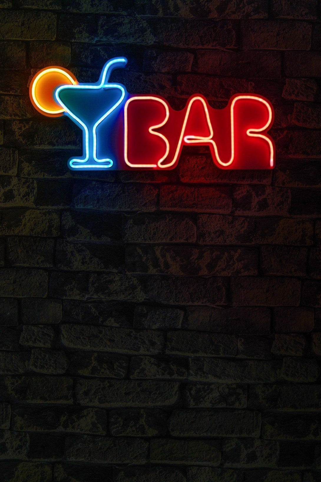 lastična zidna dekoracija s LED rasvjetom, Bar - Multicolor-Vasdom.hr