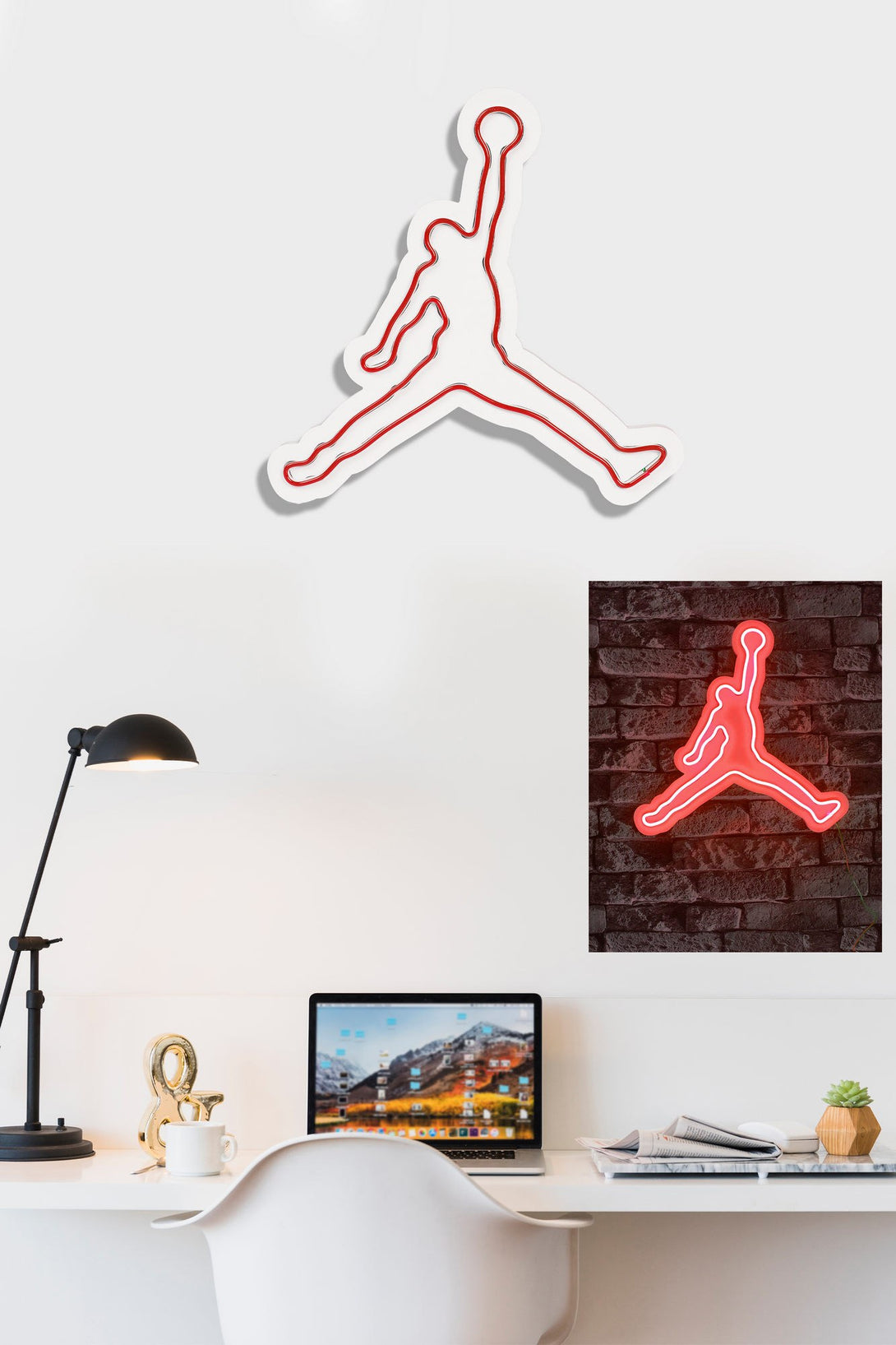 lastična zidna dekoracija s LED rasvjetom, Basketball - Red-Vasdom.hr