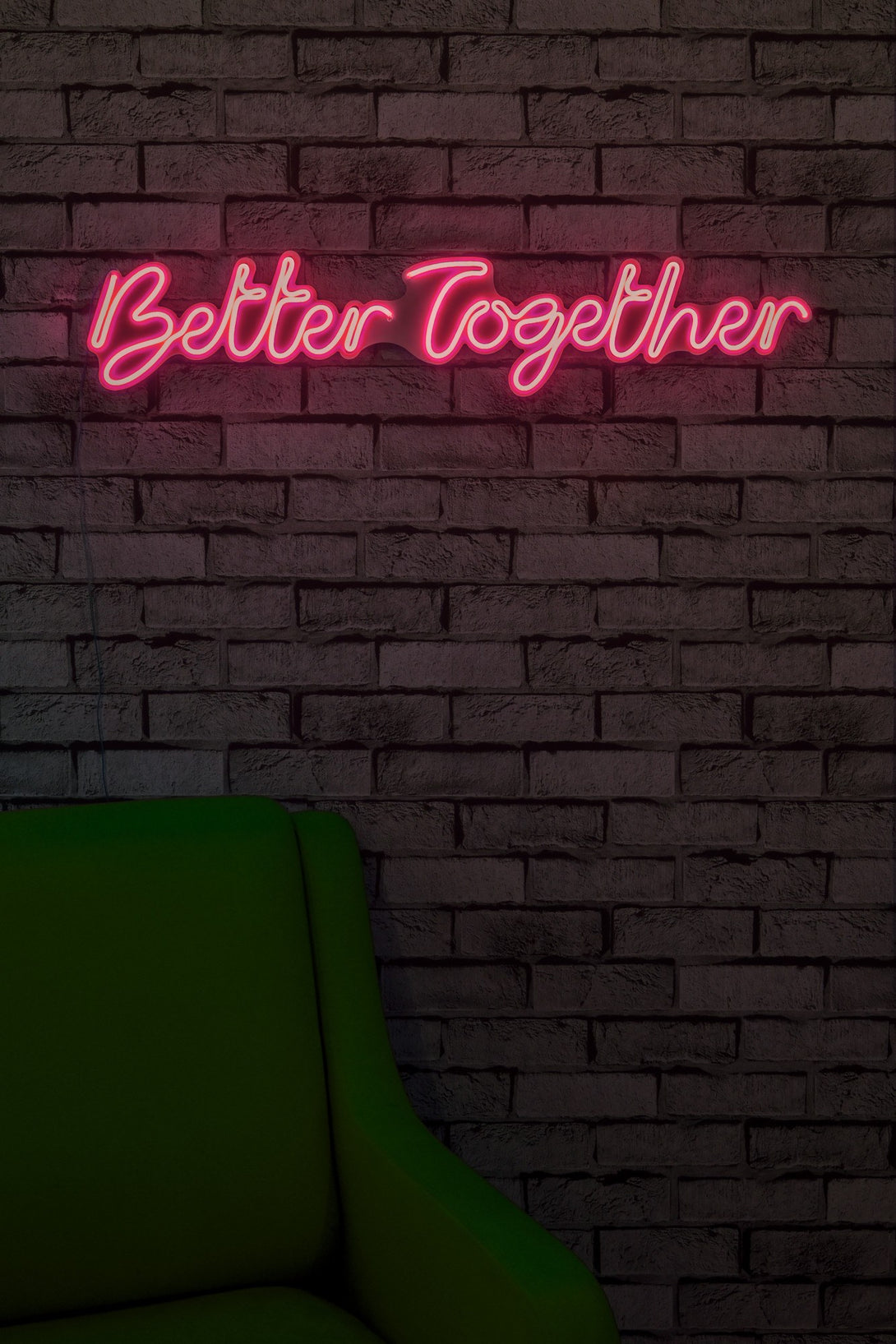 lastična zidna dekoracija s LED rasvjetom, Better Together - Pink-Vasdom.hr
