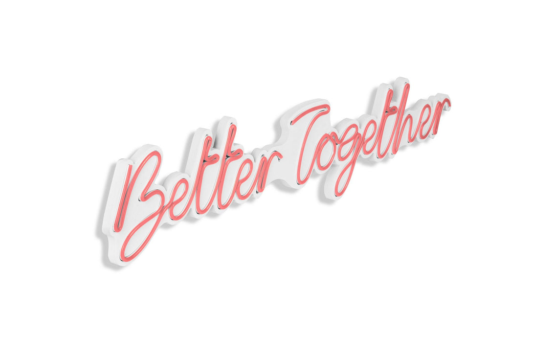 lastična zidna dekoracija s LED rasvjetom, Better Together - Pink-Vasdom.hr