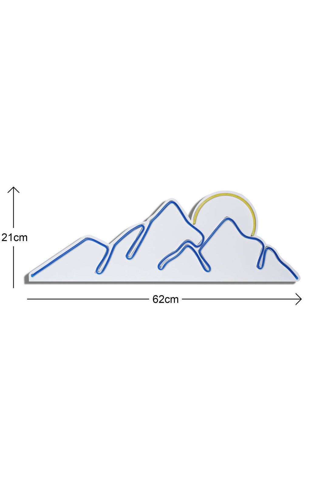 lastična zidna dekoracija s LED rasvjetom, Mountain - Blue - Yellow-Vasdom.hr