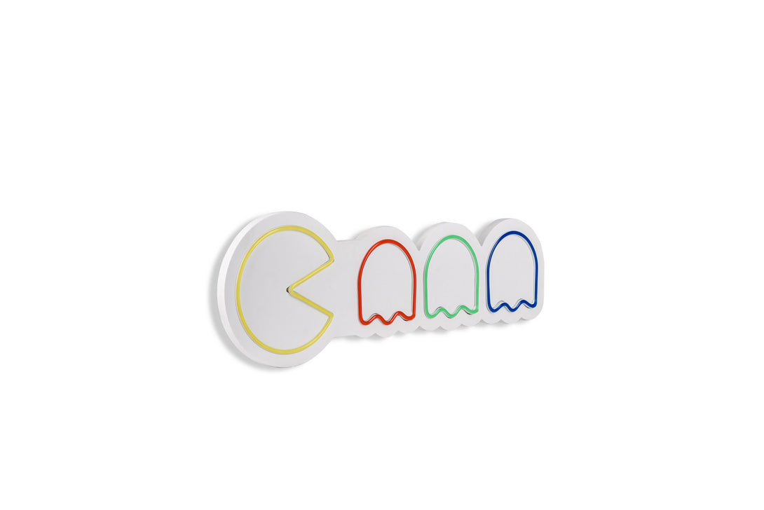 lastična zidna dekoracija s LED rasvjetom, Pacman - Multicolor-Vasdom.hr
