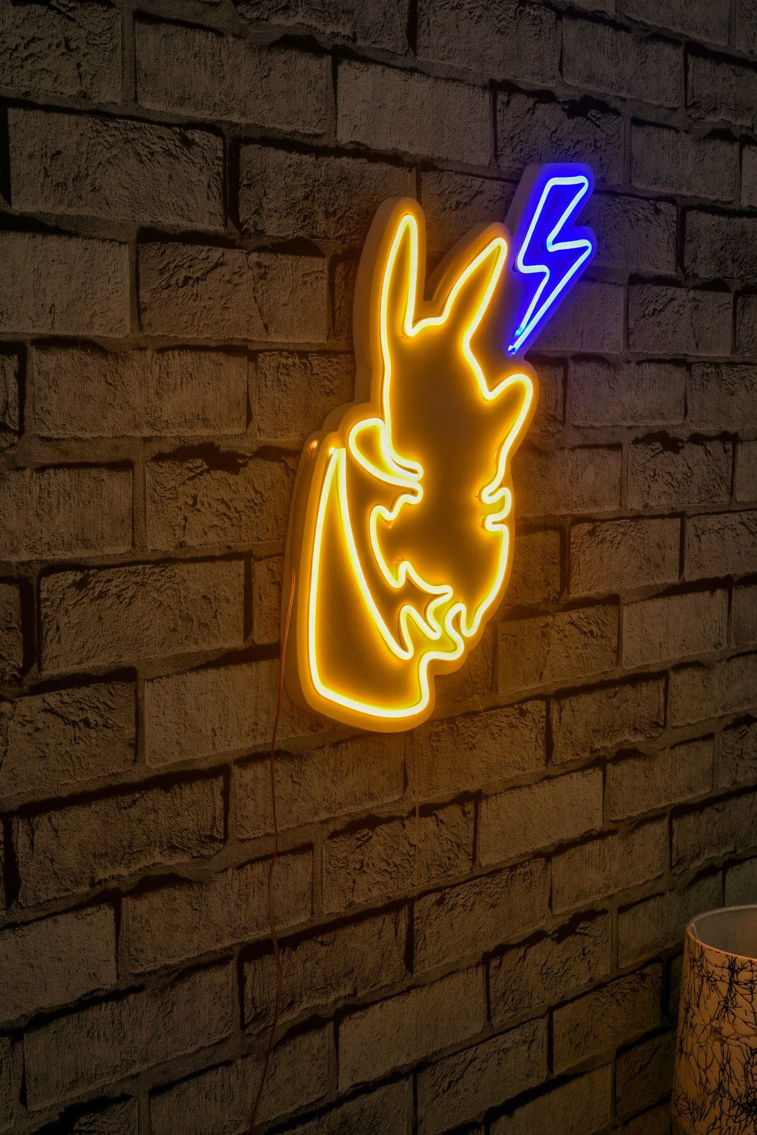 lastična zidna dekoracija s LED rasvjetom, Pikachu - Yellow Blue-Vasdom.hr