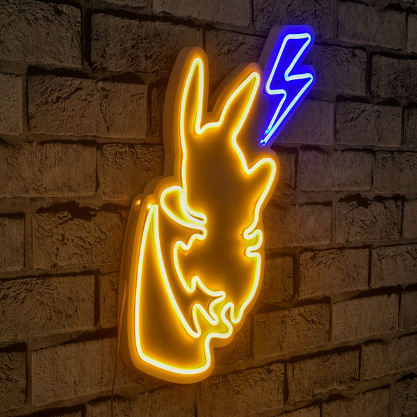 lastična zidna dekoracija s LED rasvjetom, Pikachu - Yellow Blue-Vasdom.hr