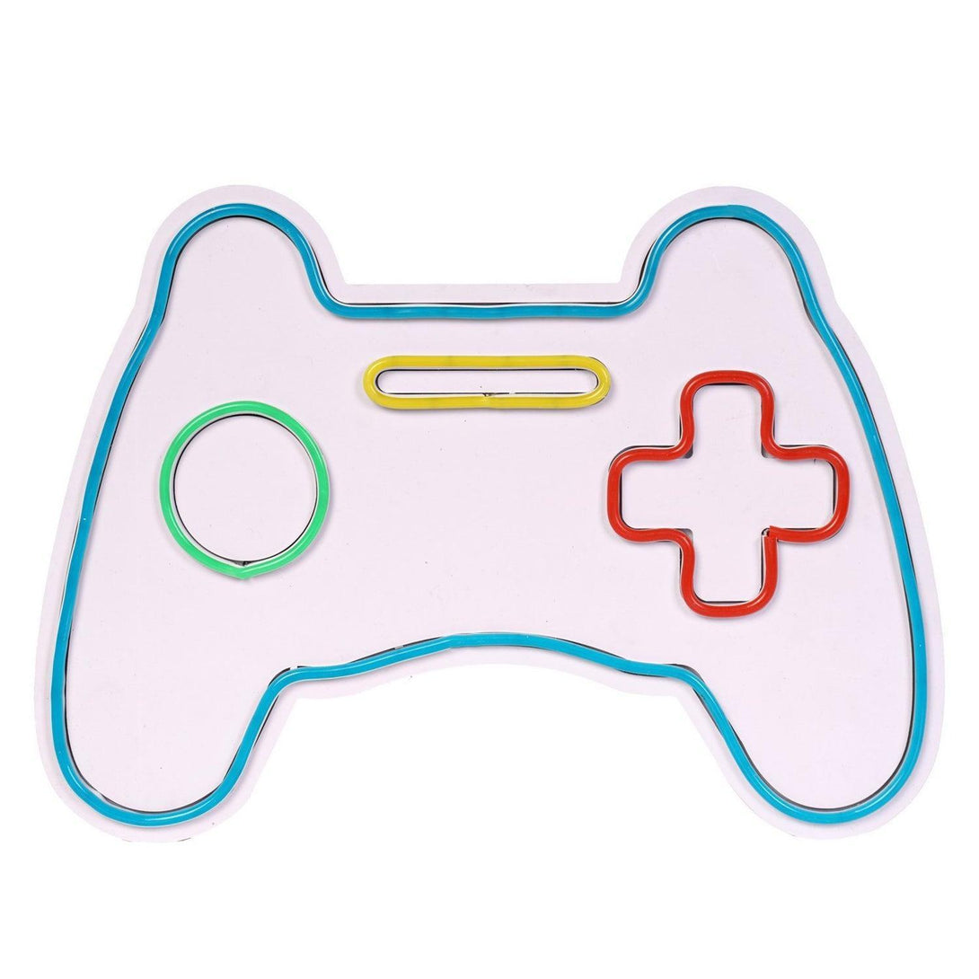 lastična zidna dekoracija s LED rasvjetom, Play Station Gaming Controller - Blue-Vasdom.hr