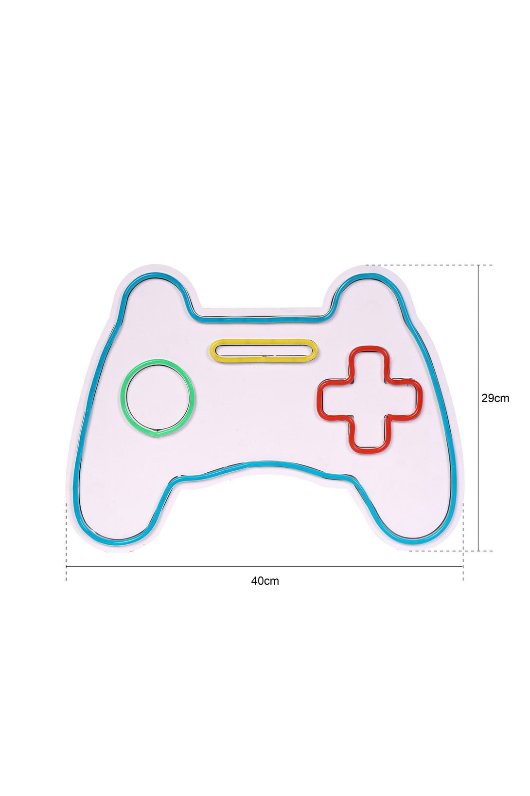 lastična zidna dekoracija s LED rasvjetom, Play Station Gaming Controller - Blue-Vasdom.hr
