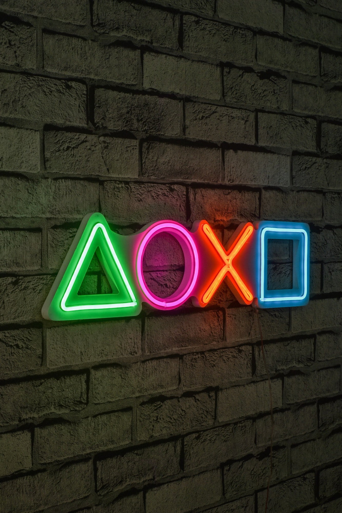 lastična zidna dekoracija s LED rasvjetom, Play Station - Multicolor-Vasdom.hr