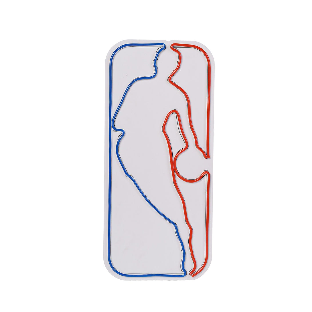 lastična zidna dekoracija s LED rasvjetom, The Logo Jerry West - Multicolor-Vasdom.hr