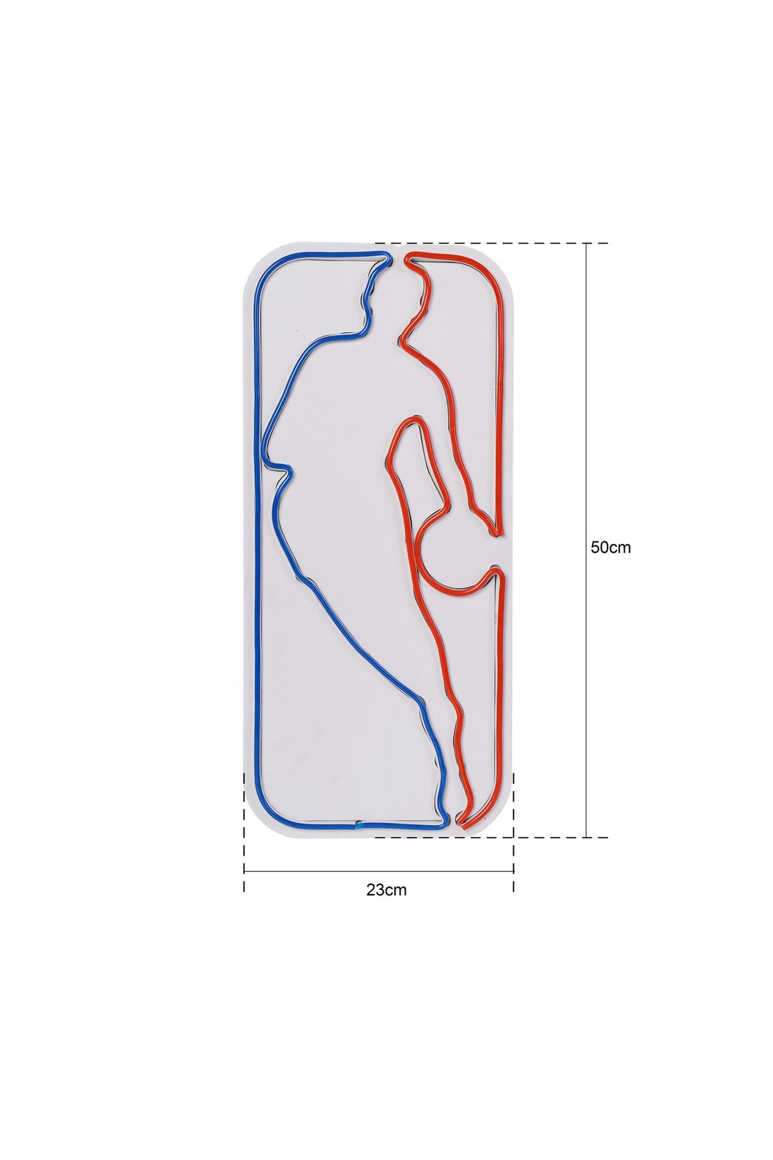 lastična zidna dekoracija s LED rasvjetom, The Logo Jerry West - Multicolor-Vasdom.hr