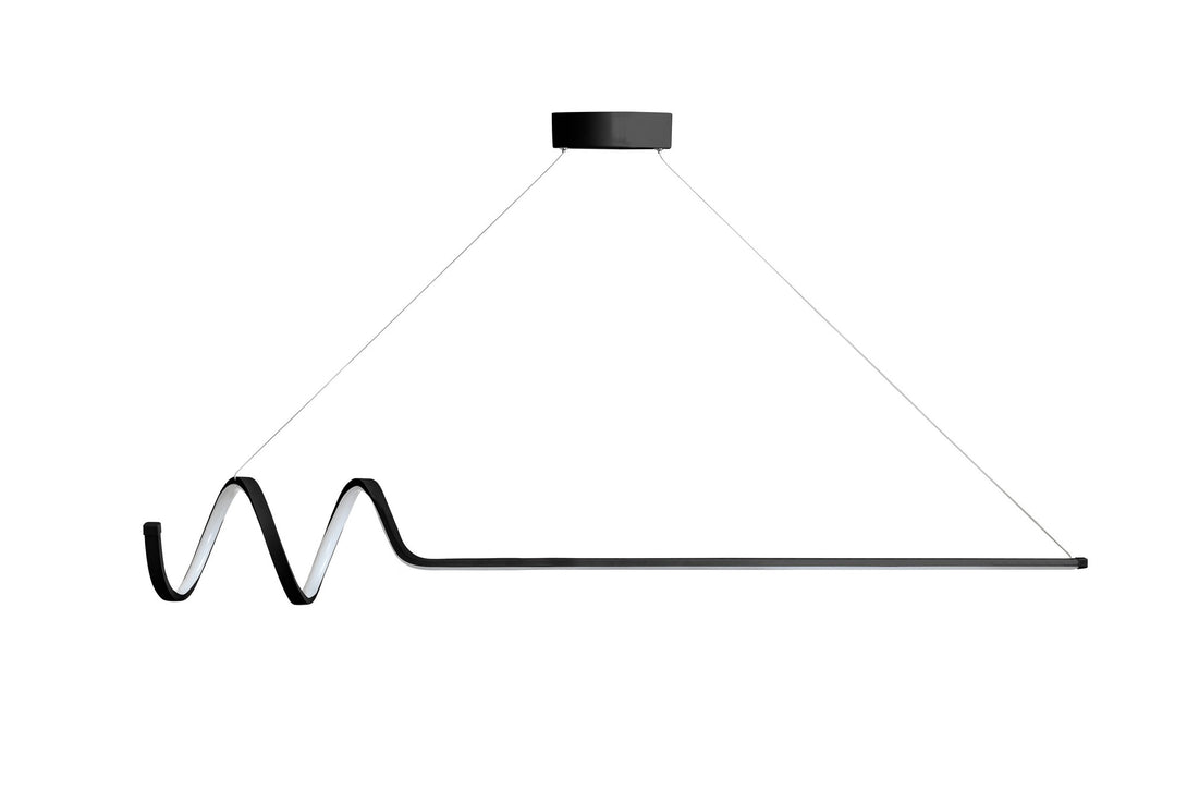 Luster Waterwave - Black Body, White Light-Vasdom.hr