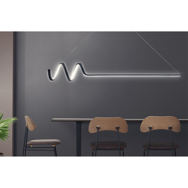 Luster Waterwave - Black Body, White Light-Vasdom.hr