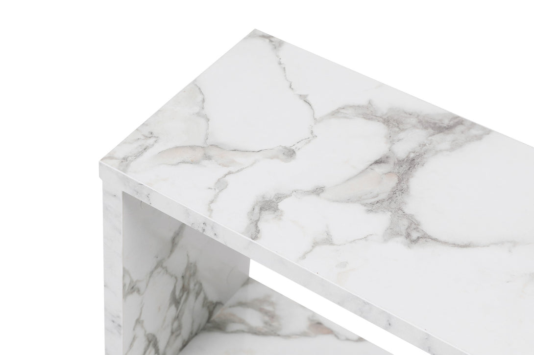 Mali stolić Life - White, Marble-Vasdom.hr