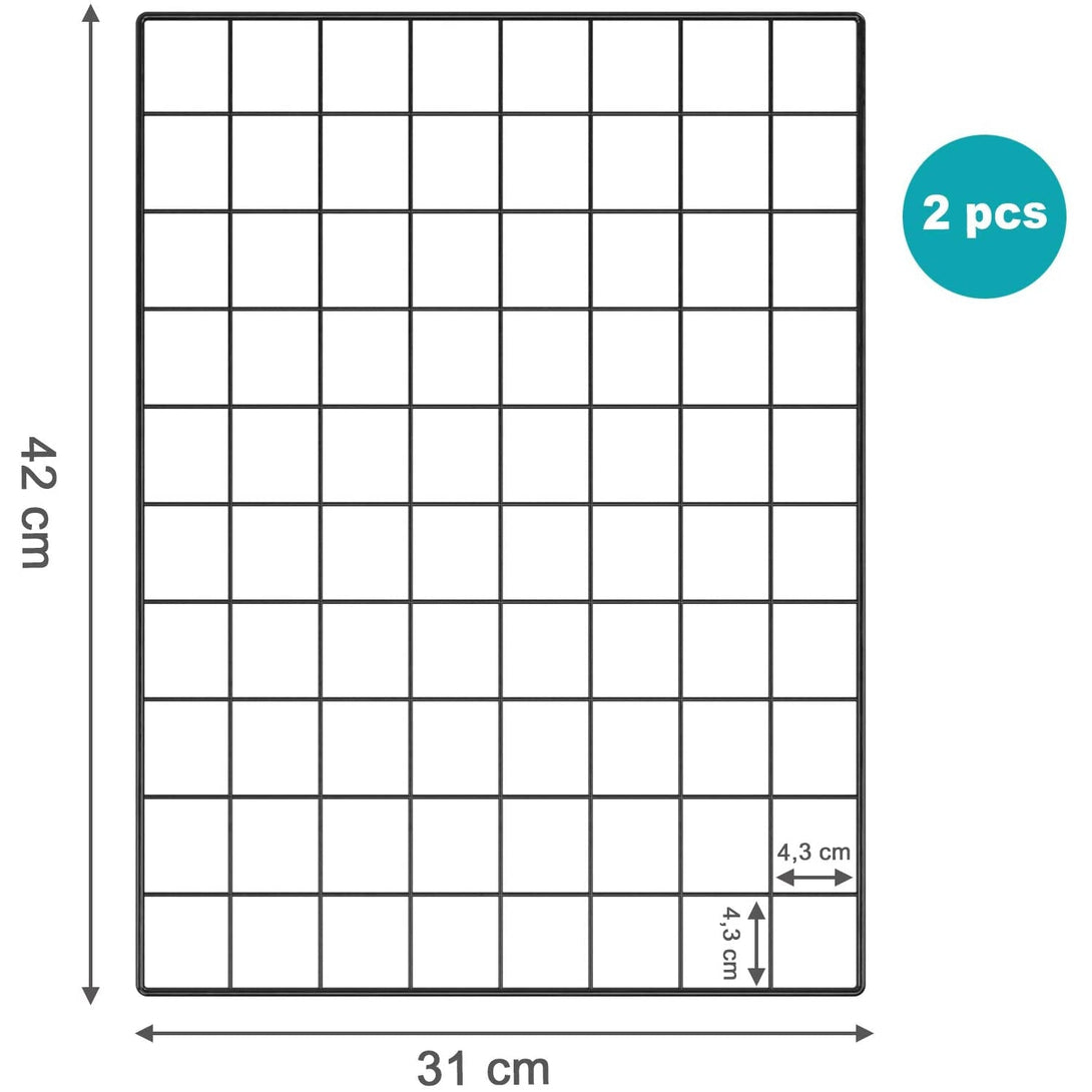 Metalna mrežasta zidna dekoracija 2 kom, 42 x 31 cm, crne boje | SONGMICS-Vasdom.hr