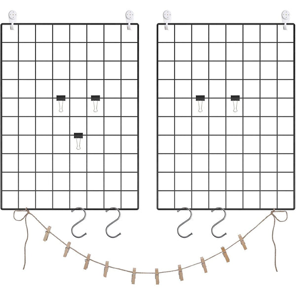 Metalna mrežasta zidna dekoracija 2 kom, 42 x 31 cm, crne boje | SONGMICS-Vasdom.hr