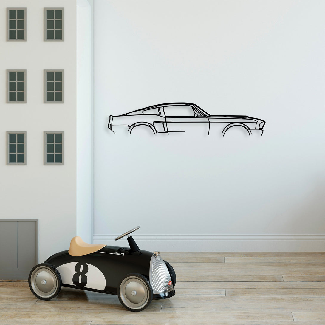 Metalna zidna dekoracija, 1967 Ford Mustang Shelby GT500 Silhouette-Vasdom.hr