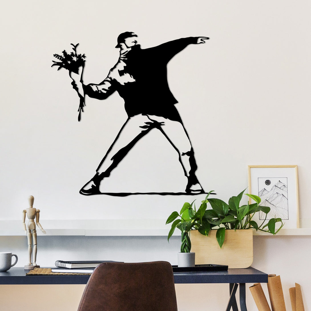 Metalna zidna dekoracija, Banksy Metal 01-Vasdom.hr
