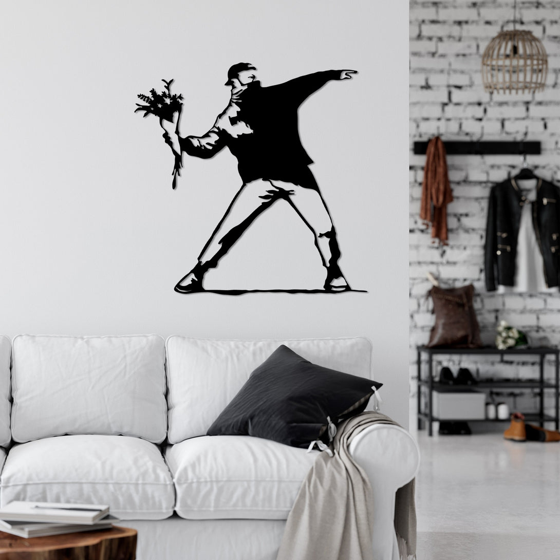 Metalna zidna dekoracija, Banksy Metal 01-Vasdom.hr